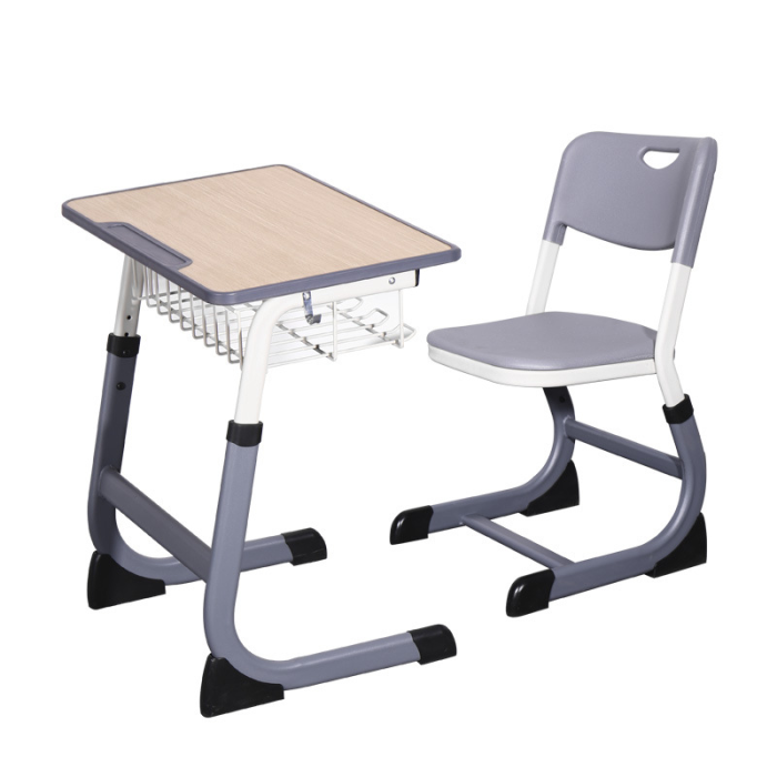 Adjustable desks and chairs