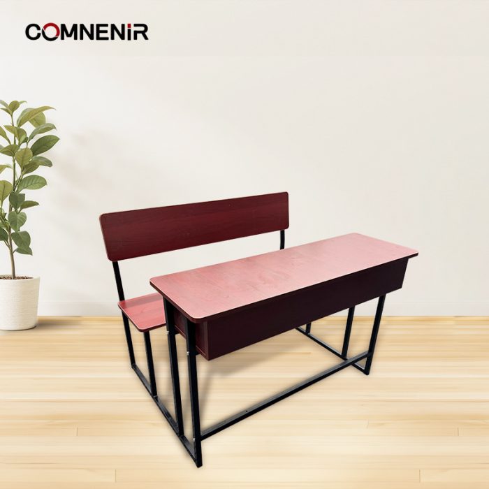 Double School Desk with Bench Seat - Image 3