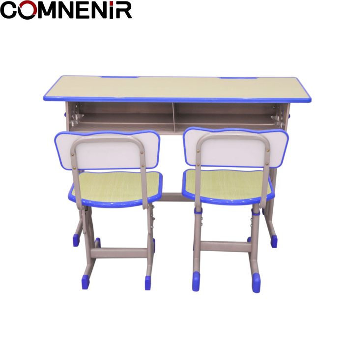 Double Student Desk with Two Storage Compartments - Image 3