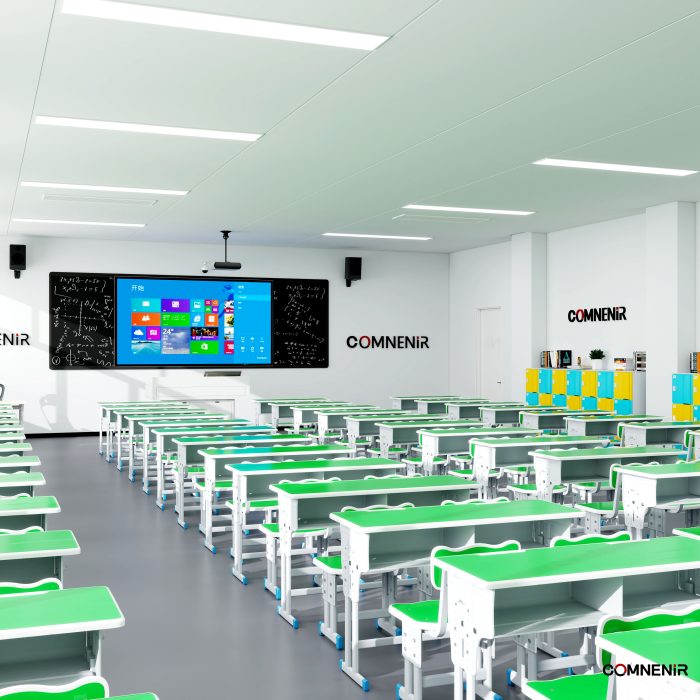 Green Double Student Desk and Two Chairs - Image 5