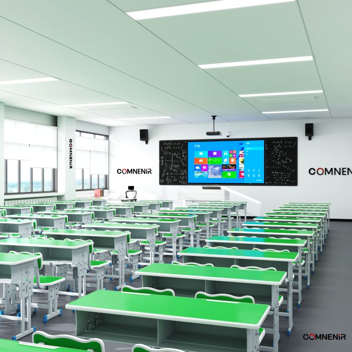 Green Double Student Desk and Two Chairs - Image 3